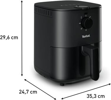 Фритюрниця Tefal EY1308 Easy Fry Essential, 3,5 л, без олії, компактна, енергозберігаюча, хрустка їжа, здорове приготування, частини для посудомийки