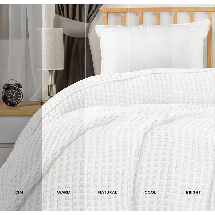 Ковдра Baumwoll Waffeldecke Utopia Bedding 300 GSM, 152x127 см, бавовна, м'яка, дихаюча, для всіх сезонів