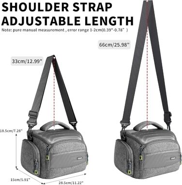 Водонепроникна сумка для камери DOMISO: для DSLR, системних та компактних камер Canon, Sony, сіра