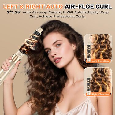 Airstyler 6-в-1: мультистайлер для волосся з автоматичною завивкою, 110000 обертів/хв, для укладання, сушки, створення локонів та об'єму, з чохлом