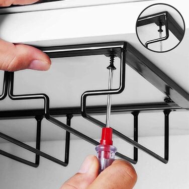 Стійка для бокалів Spldsun, металева, для кухні, бару, ресторану (3 слоти, чорний)