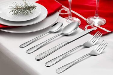 Набір столових приборів TEAMFAR, 60 предметів: нержавіюча сталь, набір столових приборів для 12 осіб, з ручкою 