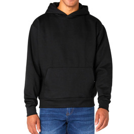 Чоловічий худі FM London Essentials Oversized — теплий прогулянковий худі з капюшоном, бавовняна суміш, чорний, розмір XL