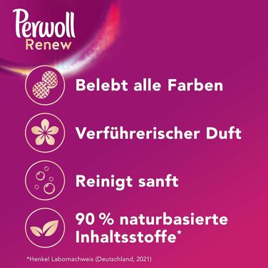 Рідкий засіб для прання Perwoll Renew Blütenrausch для кольорового та білого одягу, квітковий аромат, 1.44 л (на 50 прань)