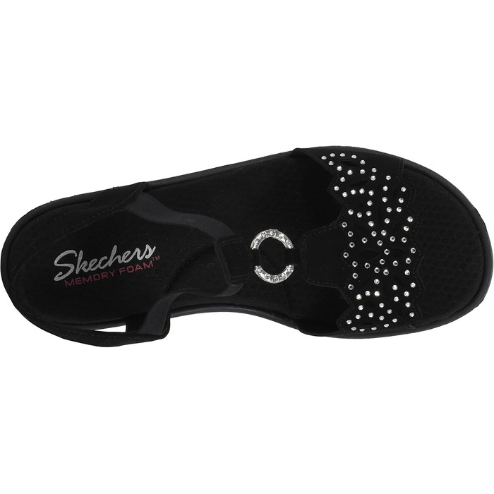 Skechers Rumblers - жіночі сандалі на танкетці, чорні (40 EU)