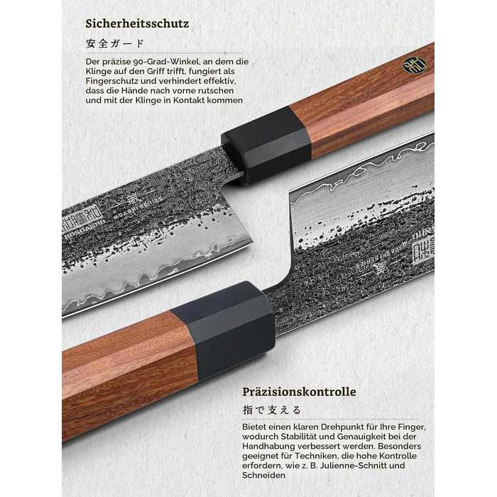 Професійний японський кухонний ніж HOSHANHO Gyuto 20 см для м'яса та овочів