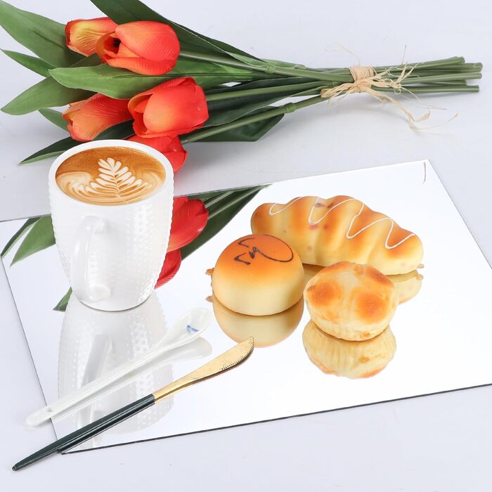 16 настінних дзеркал для плитки - Легка установка, без рамки, розміром 35,6 x 28 см, для спальні, вітальні, ванної кімнати та домашнього спортзалу