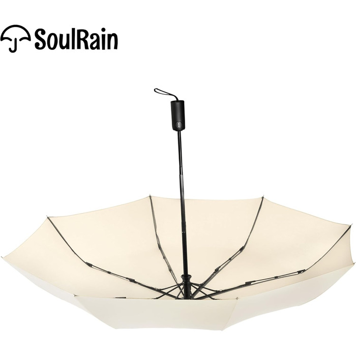 SoulRain Дощовий парасолька: вітростійкий, компактний, для подорожей та авто (кремовий)