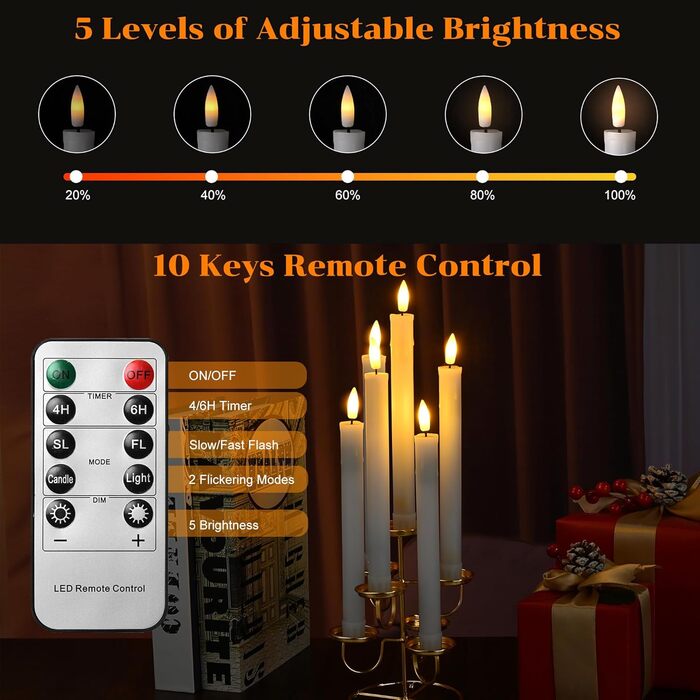 EXTSUD 6er LED Pillar Candles Rechargeable LED Pillar Candles with Timer and Remote Control Soft Silicone Wax Core, Unique Tear-Drop Design LED Candles for Living Room, Wedding, Dining Table, and Garden Party