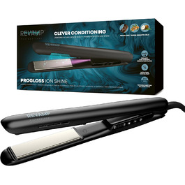 Professional Ceramic Hair Straightener & Curling Iron - 80-235°C with LCD Display, Ionic Plates, Infrared Technology, 3m Cord, & Hair Care Oils