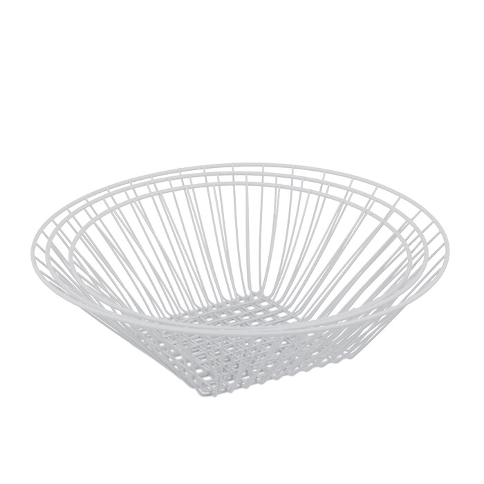 Relaxdays Hanging Fruit Basket in White