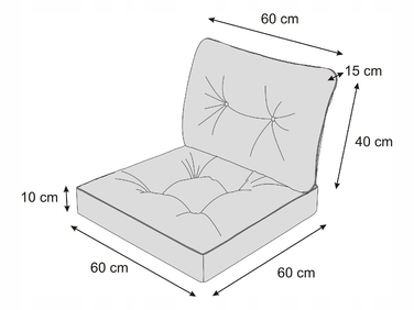 Подушка Hobbygarden 60 x 60 x 10 см, бежева