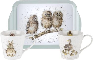 Portmeirion Home & Gifts X0011658739 Wrendale by Royal Worcester s/2 Cups & Saucers Wrendale Designs (Set of 2 (1 Cup & Saucer))