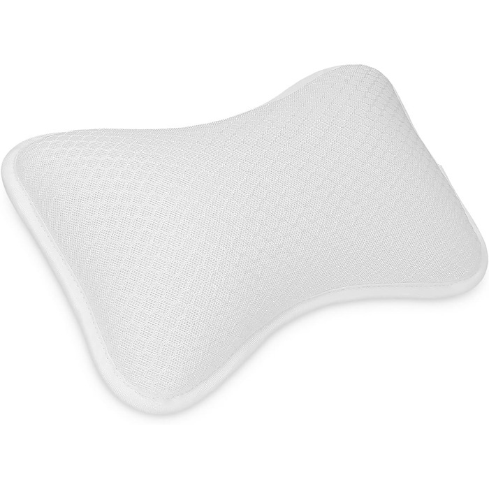 Navaris Small Bathtub Pillow made of Mesh - Tub Pillow Headrest Neck Pillow for Bathtub - Öko Tex Standard 100 - Anti-Slip in White