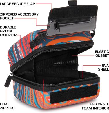 Чохол для DSLR камери USA Gear з жорсткою обшивкою, захистом Eva, швидким доступом, м'яким інтер'єром та гумовим руків'ям (колір: коричневий, веганський) (Südwesten)