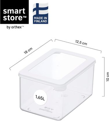 Набір контейнерів для зберігання SmartStore 5 шт. герметичні, пластикові, без BPA, для кухні - 2x 0.8л, 2x 1.6л, 1x 1.65л