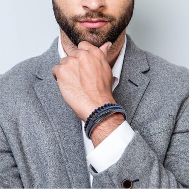 Чоловічий шкіряний браслет. Браслет на руку для чоловіків, 19/23 см. Колір: коричневий, чорний. Аксесуар, подарунок на День батька.