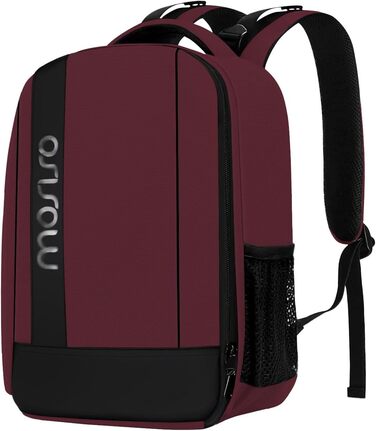 MOSISO Рюкзак для камери, фотосумка для DSLR/SLR/беззеркальних камер, з підкладкою, ударостійкий, модульні вставки, тримач для штатива, сумісний з Canon, Nikon, Sony (Вишневий)