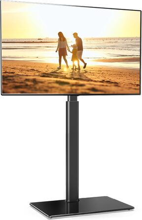 FITUEYES Adjustable Swivel TV Stand - Floor Mount for 32-60 inch Flat & Curved TVs - VESA 600x400 - Black