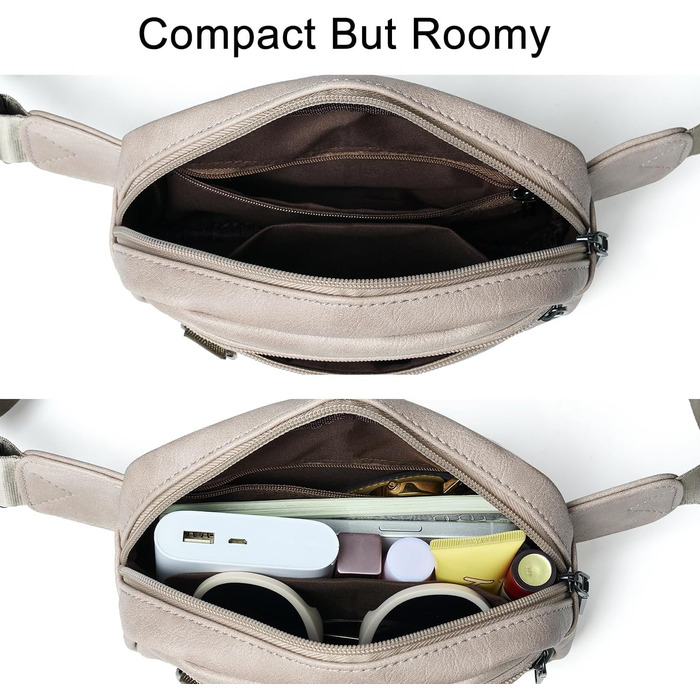 Сумка на пояс для жінок та чоловіків, 2 л, веганська шкіра, коричнева, 8 дюймів, модна, для подорожей, хайкінгу, бігу.