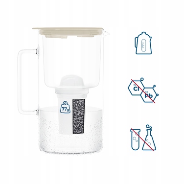 Скляний фільтр-кувшин Wessper D4 BOROSILICATE MINI FF BG з фільтром