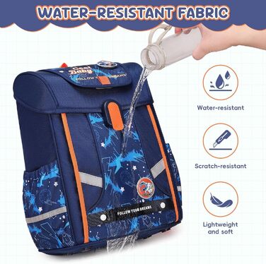 Шкільний рюкзак для хлопчика, 1-4 клас, ергономічний, з нагрудним ременем, 2025, для дітей 6-10 років, знімний поясний ремінь, світловідбиваючий, блакитний