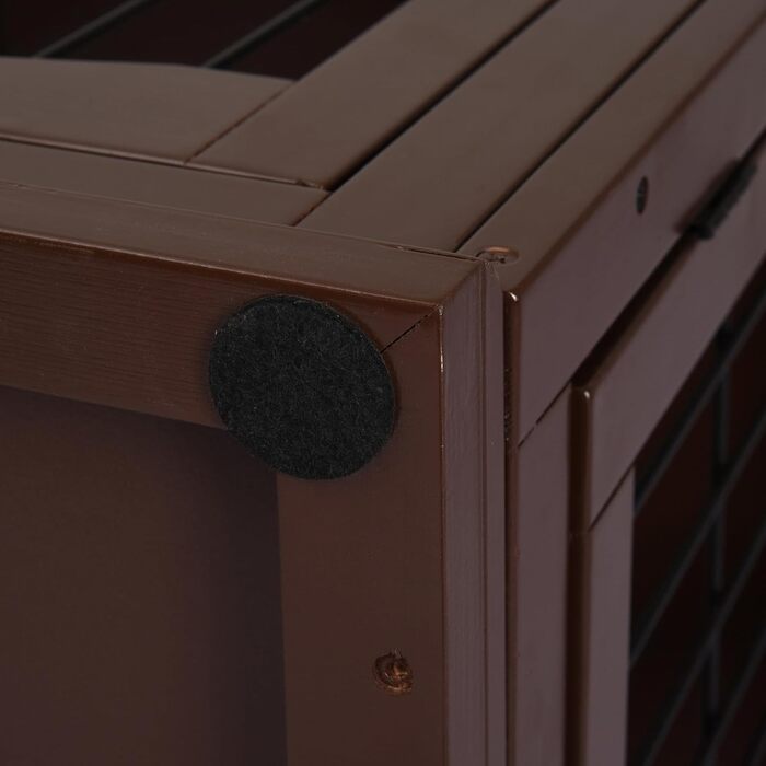 Клітка для собак PawHut: міцна будка з 2 входами, замок, для маленьких собак, коричнева, 58,5 x 81 x 66 см