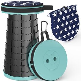 Складаний туристичний стілець-табурет, 440lbs, з сумкою, для кемпінгу, риболовлі, відпочинку на природі (Колір: Зелений)