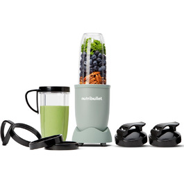 Nutribullet Pro 900, Electric Blender, Food Processor, Smoothie Mixer, Multi-Function Blender, 900W Power, 900ml and 710ml Cups, Matte Jade, NB910MAJD Matte Jade Packaging with Accessories