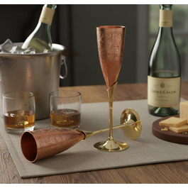 Набір келихів для коньяку та коктейлів StonKraft з мідним покриттям, 2 шт. (мідь, келих для коньяку, келих для коктейлів)