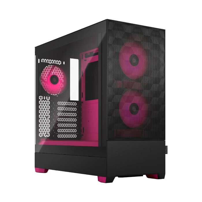 Корпус для ПК Fractal Design Pop Air RGB Magenta Core з темперованим склом, сітчаста передня панель, три RGB вентилятори 120 мм, ATX, Magenta Core