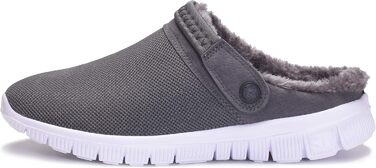 Тапочки-клоги Eagsouni для дому та саду, зимові, теплі, з плюшевою підкладкою, антиковзаючі, сірі, 44 EU