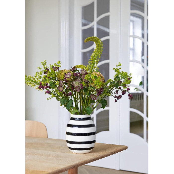 Ваза Kähler Omaggio, оригінальний дизайн, ручне розпису, блакитна, H20 см