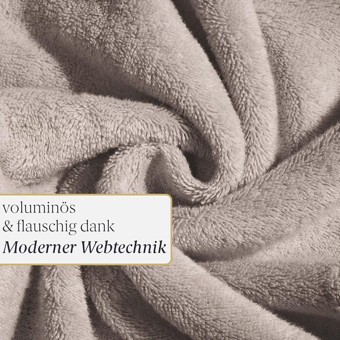 Liebenstein® Premium Towel Set - in beige - 2 shower towels 70x140 cm and 2 hand towels 50x100 cm made of finest cotton with 550 g/m² - exceptionally soft and absorbent