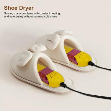 Електричний сушильник для взуття Flintronic: сушильник для черевиків, рукавичок, шкарпеток. Білий (жовтий)