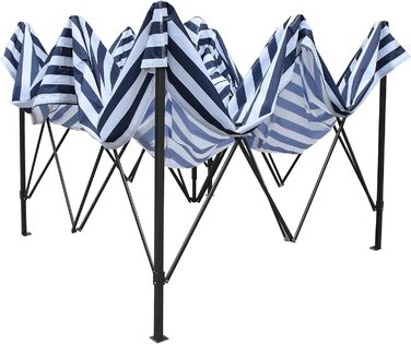 All Seasons Gazebos Pavilion, 2 x 2 m, robust, completely waterproof (White and Blue striped)
