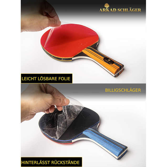 ARKAD Premium Table Tennis Set - Complete Table Tennis Racket Set with High-Quality Balls & Case - 2 Racket Performance Set