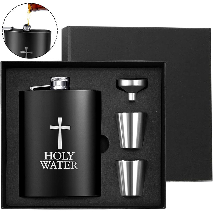 Набір фляг з нержавіючої сталі Wieat 8oz, гравіювання, подарункова коробка, для наречених/почетних гостей, фляга для чоловіків та жінок (з 1x воронкою, 2x стаканами)