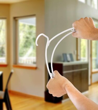 Пластикові вішалки Utopia Home, 50 шт., з гачком — міцні та компактні білі плечики для одягу, спідниць, штанів, суконь
