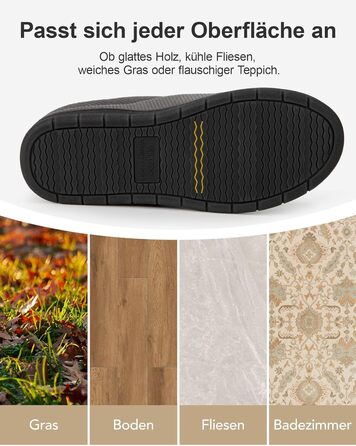 Чоловічі мокасини VeraCosy для дому з піною Memory Foam, зимові пантофлі, сірий колір, розмір 42/43 EU
