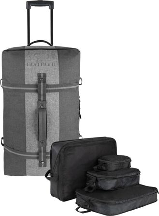 Валіза на колесах normani Reisetasche Reisetrolley 125 л з відділенням для костюмів, темно-сірий/сірий