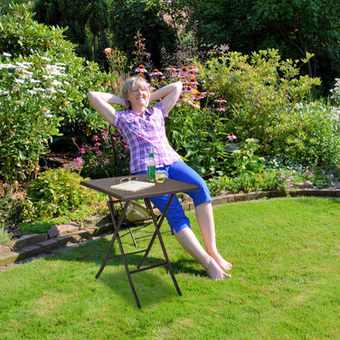 Relaxdays Folding Garden Table BASTIAN