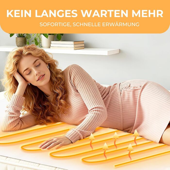 Електрична ковдра StarOnce 160x140 см для двоспального ліжка з 10 рівнями нагріву, автовимкненням, 2 пультами та захистом від перегріву. Можна прати в машині. Біла (150x80 см)