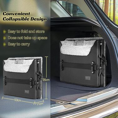 Крісло-переноска для собак Petfit, чорне шкіряне, M, для маленьких собак, безпечне автокрісло з кріпленням для ременя безпеки