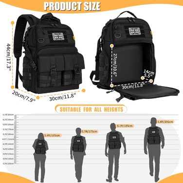 Чорний рюкзак для камери з відділенням для ноутбука 15,6 дюймів, водонепроникний, сумісний з Canon, Nikon, DJI | Знімний вкладиш, підтримка штатива