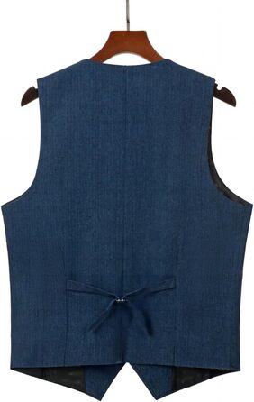 Жакет-жилет чоловічий вінтажний Wolle, класичний, формальний, приталений, для весілля, дружби, світло-блакитний, L