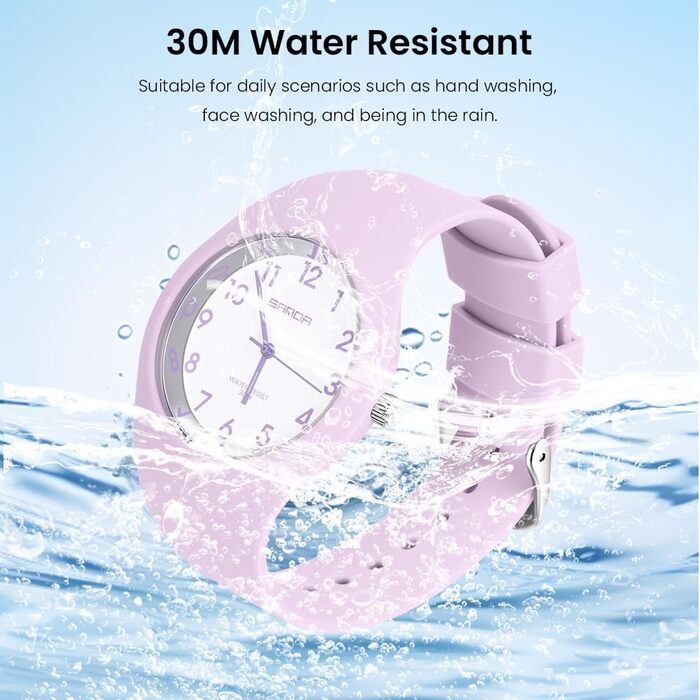 Жіночий годинник: аналоговий кварцовий годинник з силіконовим ремінцем. Спортивний годинник для студентів та дорослих (фіолетовий)