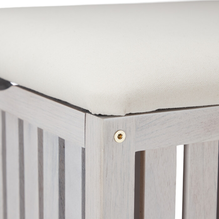 Relaxdays White Laundry Basket with Seat
