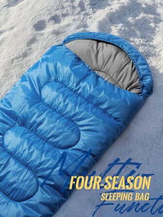 Сплячий мішок Forceatt 4 сезони: зимовий, ковдровий, для кемпінгу, подорожей, фестивалів, 2.4 кг