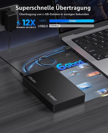 Зовнішній корпус для HDD/SSD ORICO 3.5/2.5